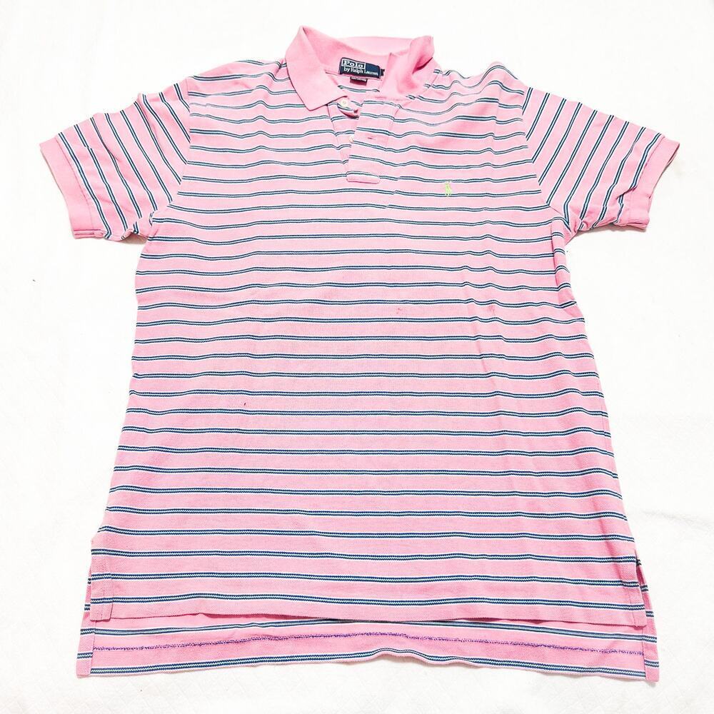 Polo by Ralph Lauren Pink Striped Polo Shirt